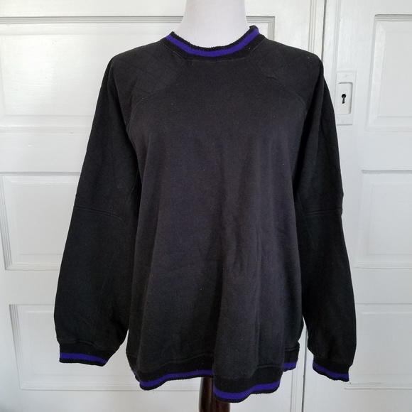 Steeple Chase 2X Sweatshirt Black with Purple Trim - Picture 2 of 5